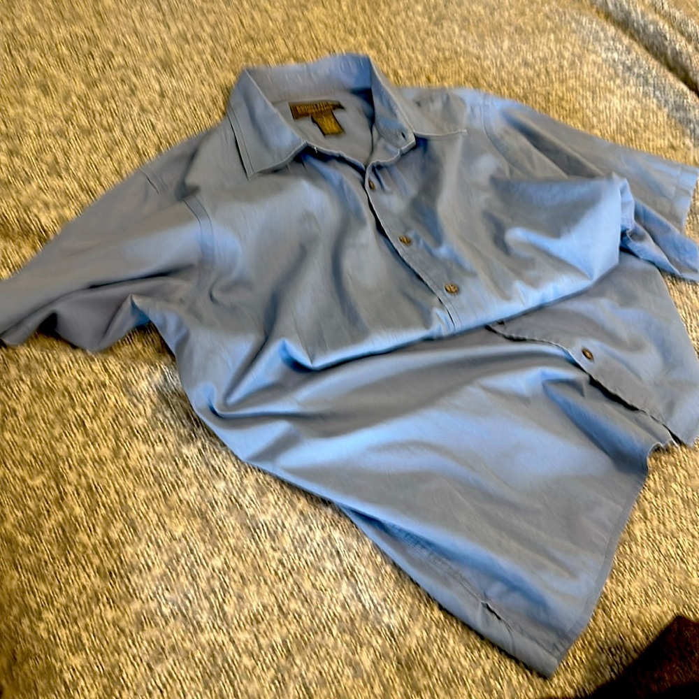 Banana Republic Large Light Blue Short Sleeve Shirt Button Down
